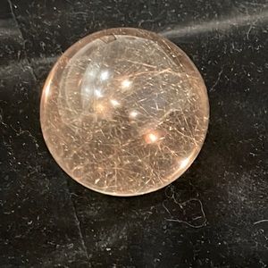 Crystal Ball Variegated Quartz fortune teller ball 2 inches ♥️🐈‍⬛ Gold Hairs